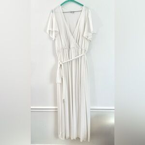 Baltic Born Cream Maxi Wrap Dress